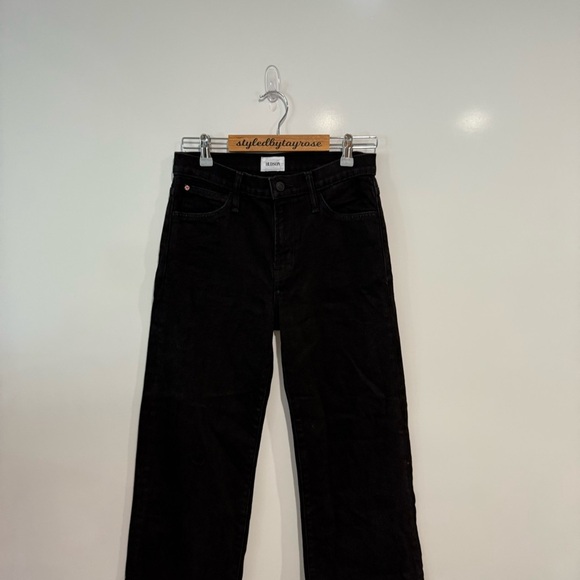 HUDSON Jeans Rosalie Black Rinse High-Rise Wide Leg Ankle Jean - Picture 6 of 10